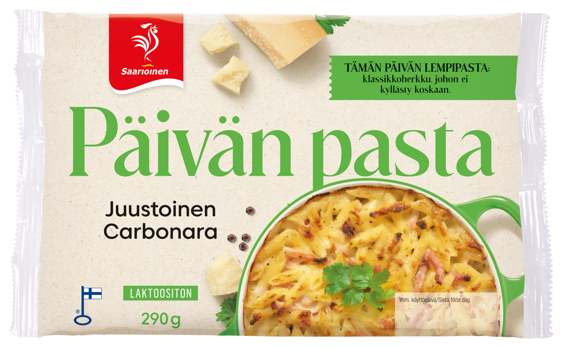 Juustoinen Carbonarapasta 290 g - Saarioinen