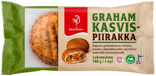 Grahamkasvispiirakka 4 kpl 280 g